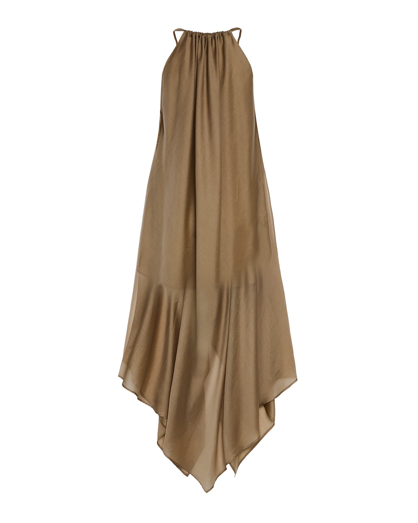 Milla dress long strappy asymmetrical