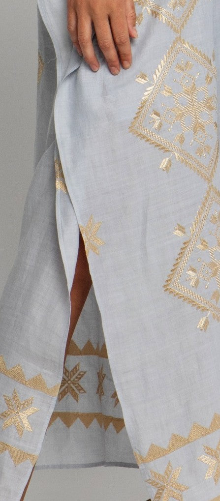 Greek archaic Kori kaftan dress Lefkada