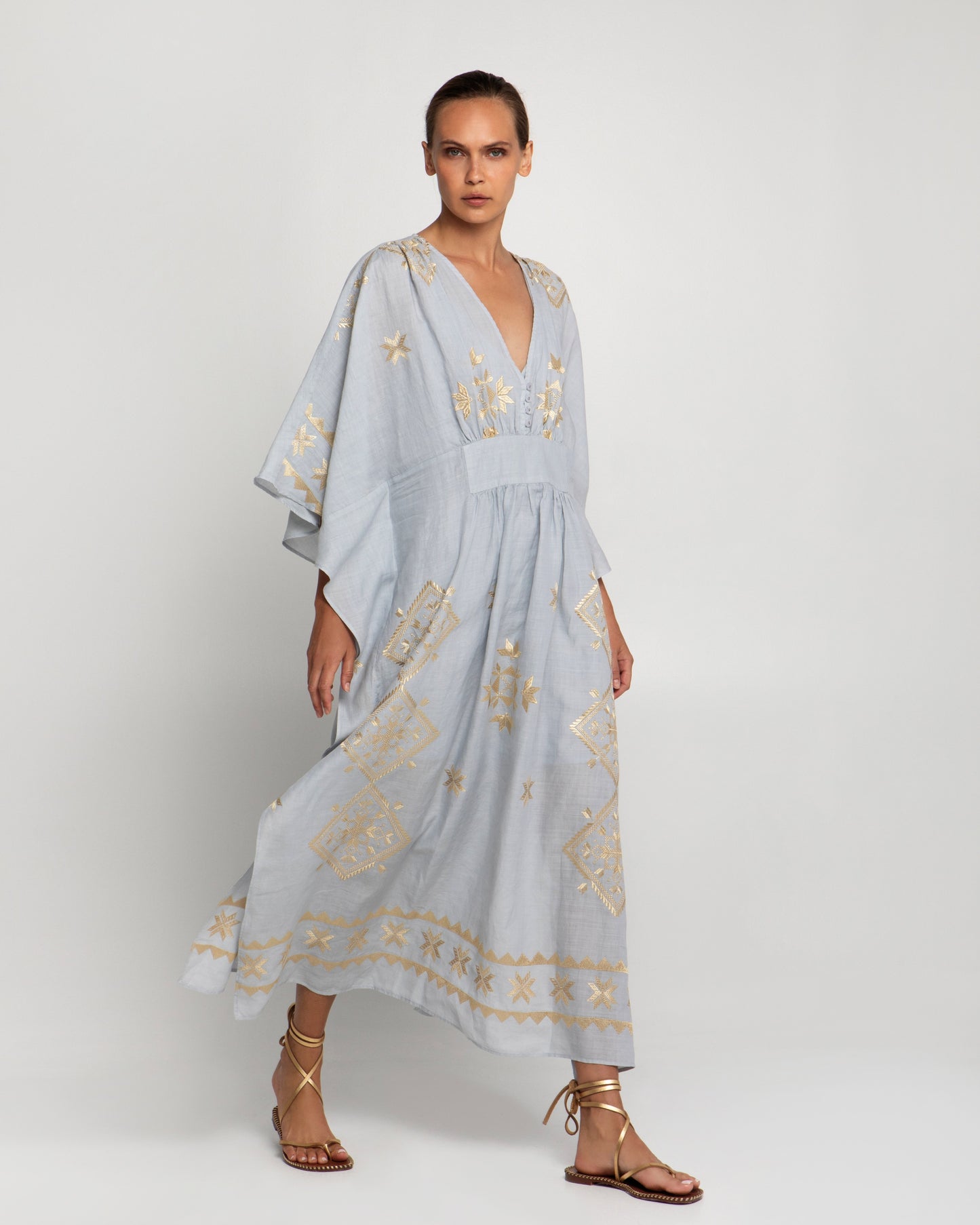 Greek archaic Kori kaftan dress Lefkada