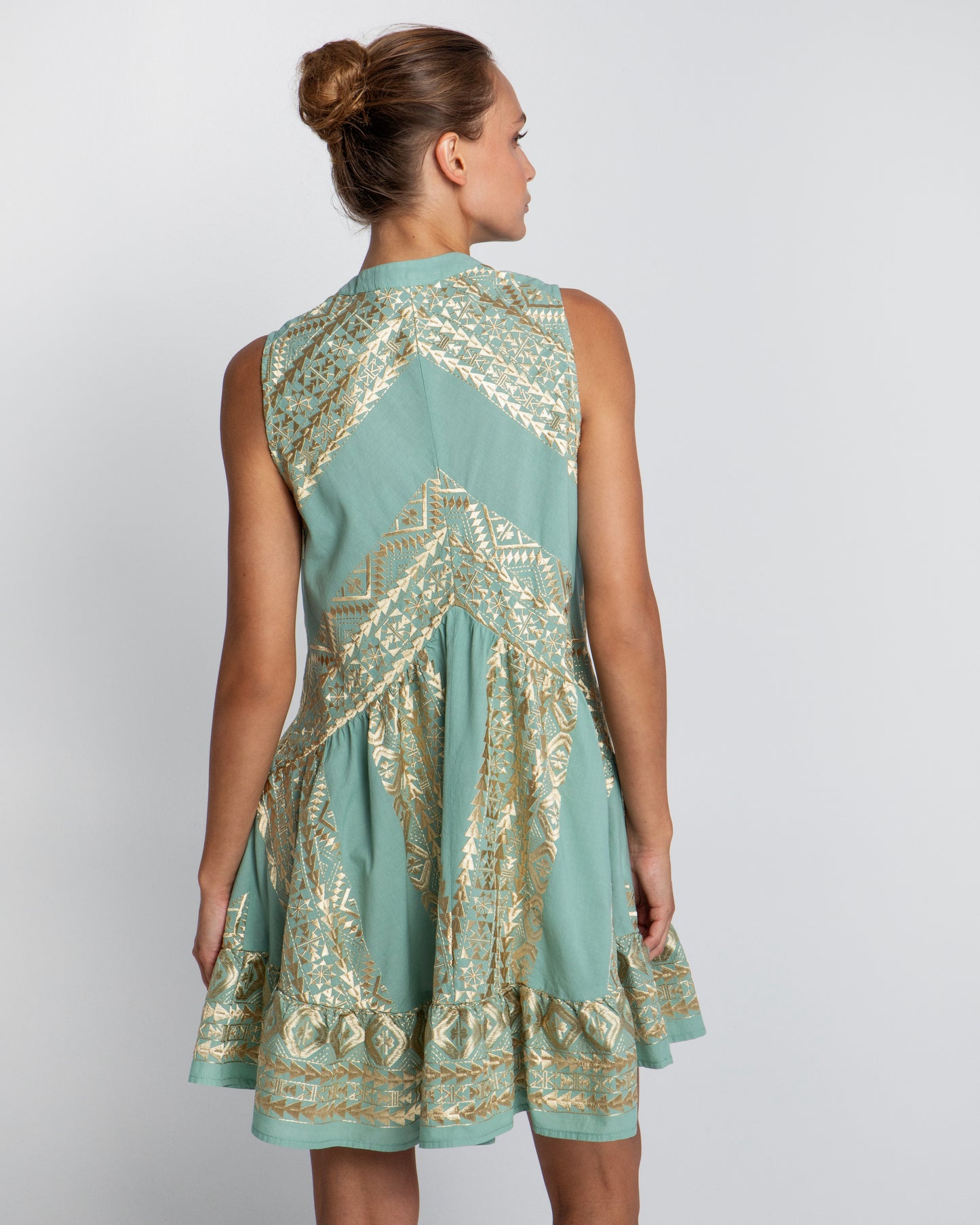 Greek archaic Kori short dress Classic triangle