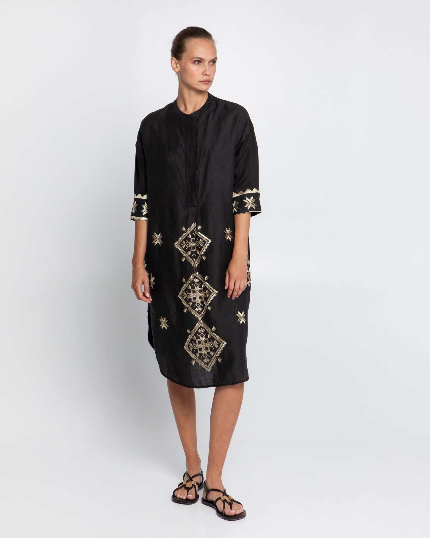 Greek Archaic Kori dress buttoned Lefkada
