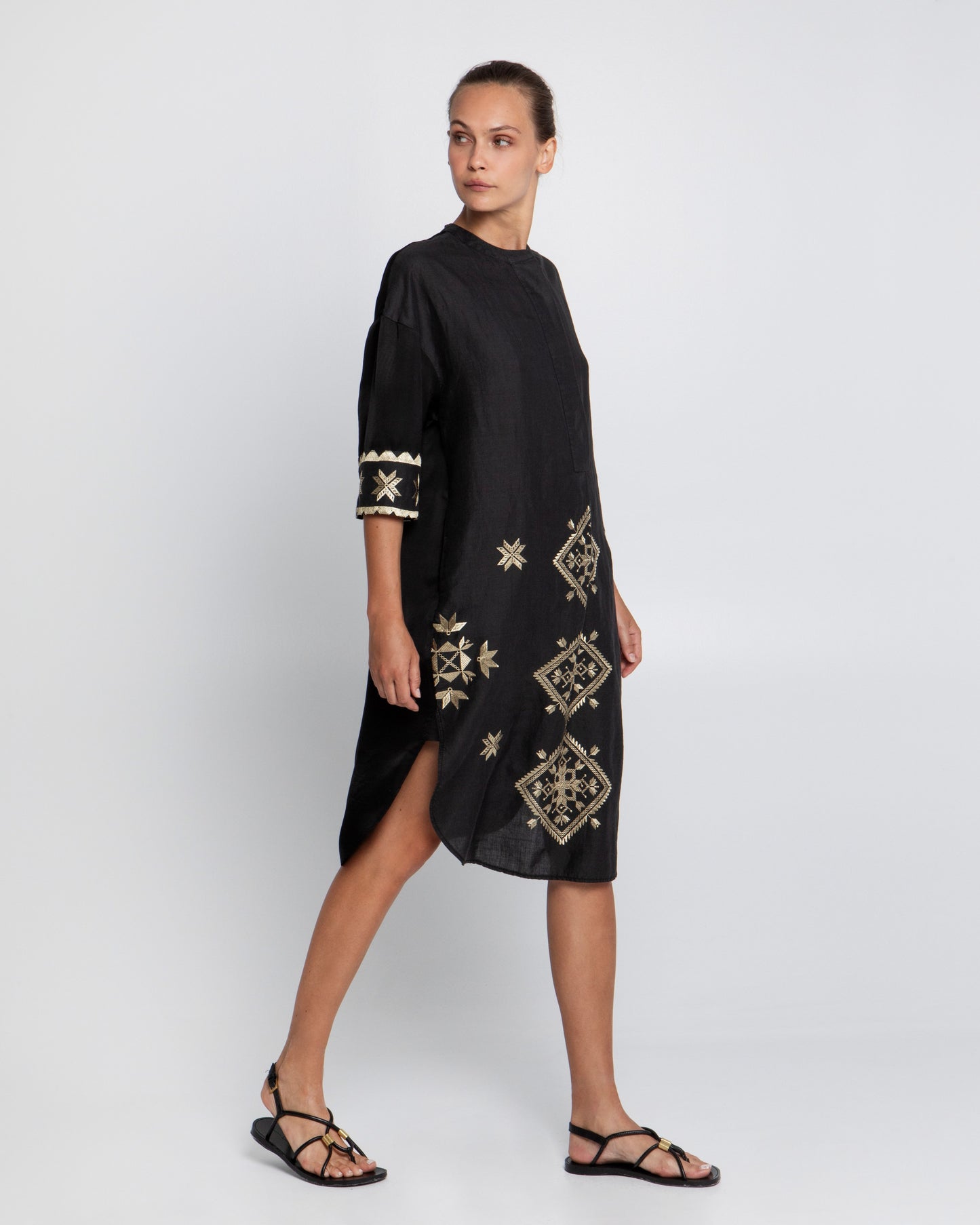 Greek Archaic Kori dress buttoned Lefkada