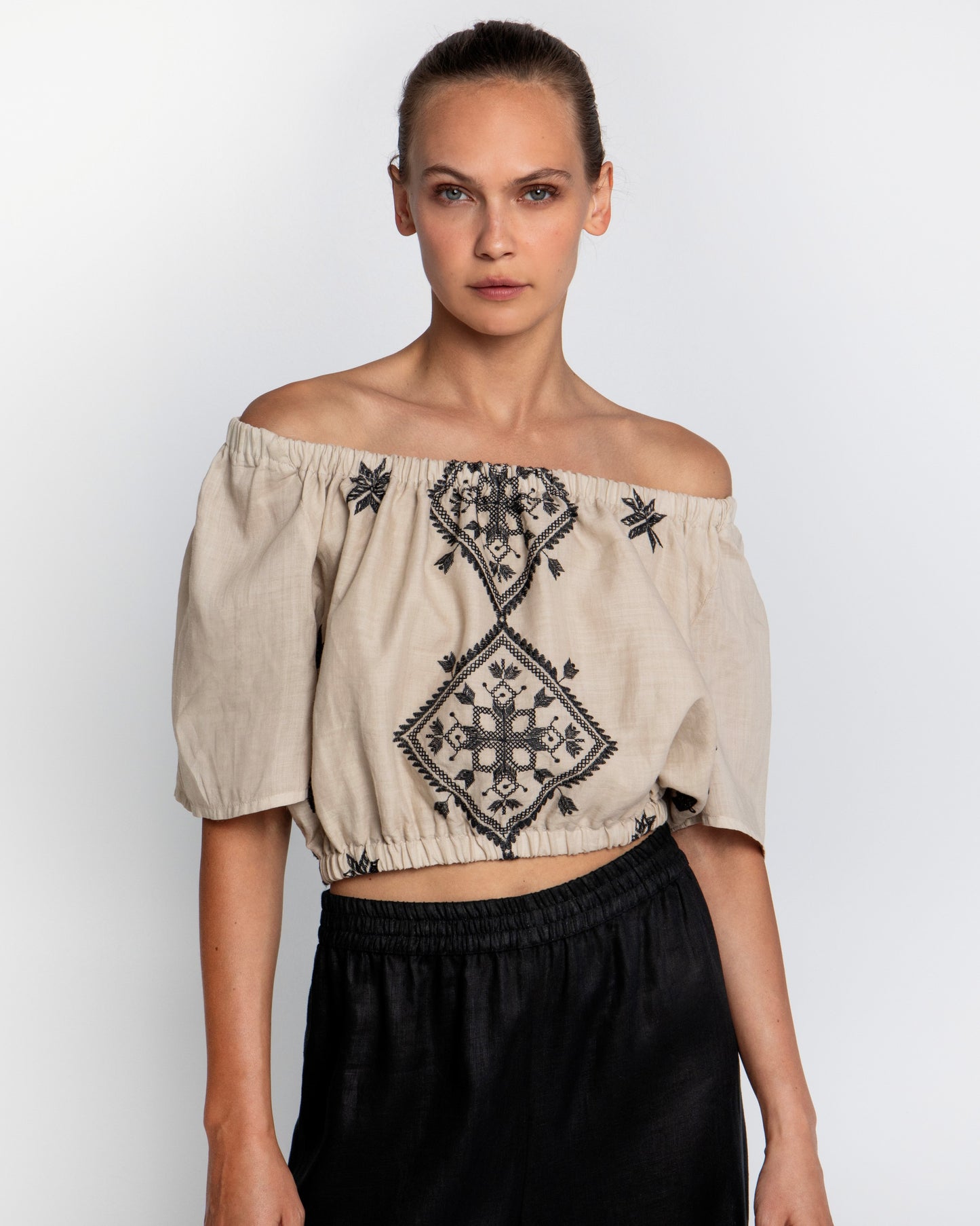 Greek archaic Kori top strapless Lefkada