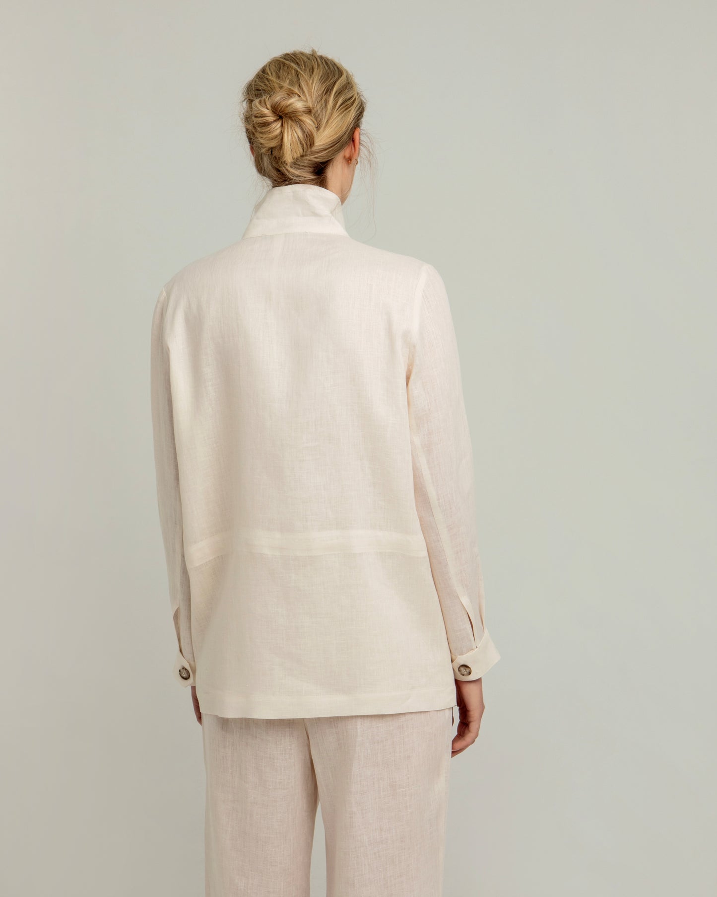 Milla jacket λινό με τέσσερις τσέπες