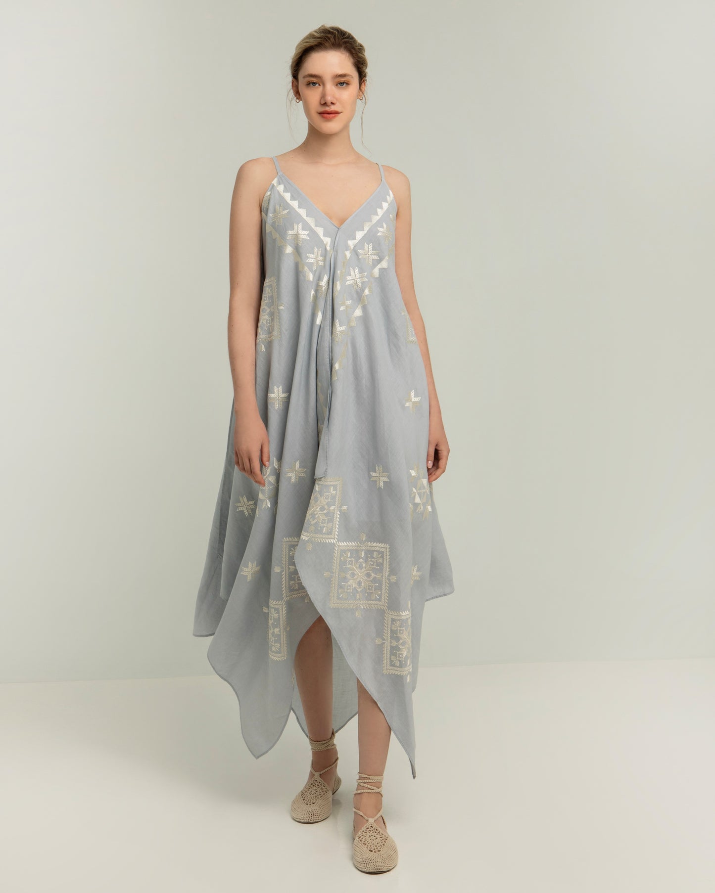 Greek Archaic Kori asymmetrical dress Lefkada