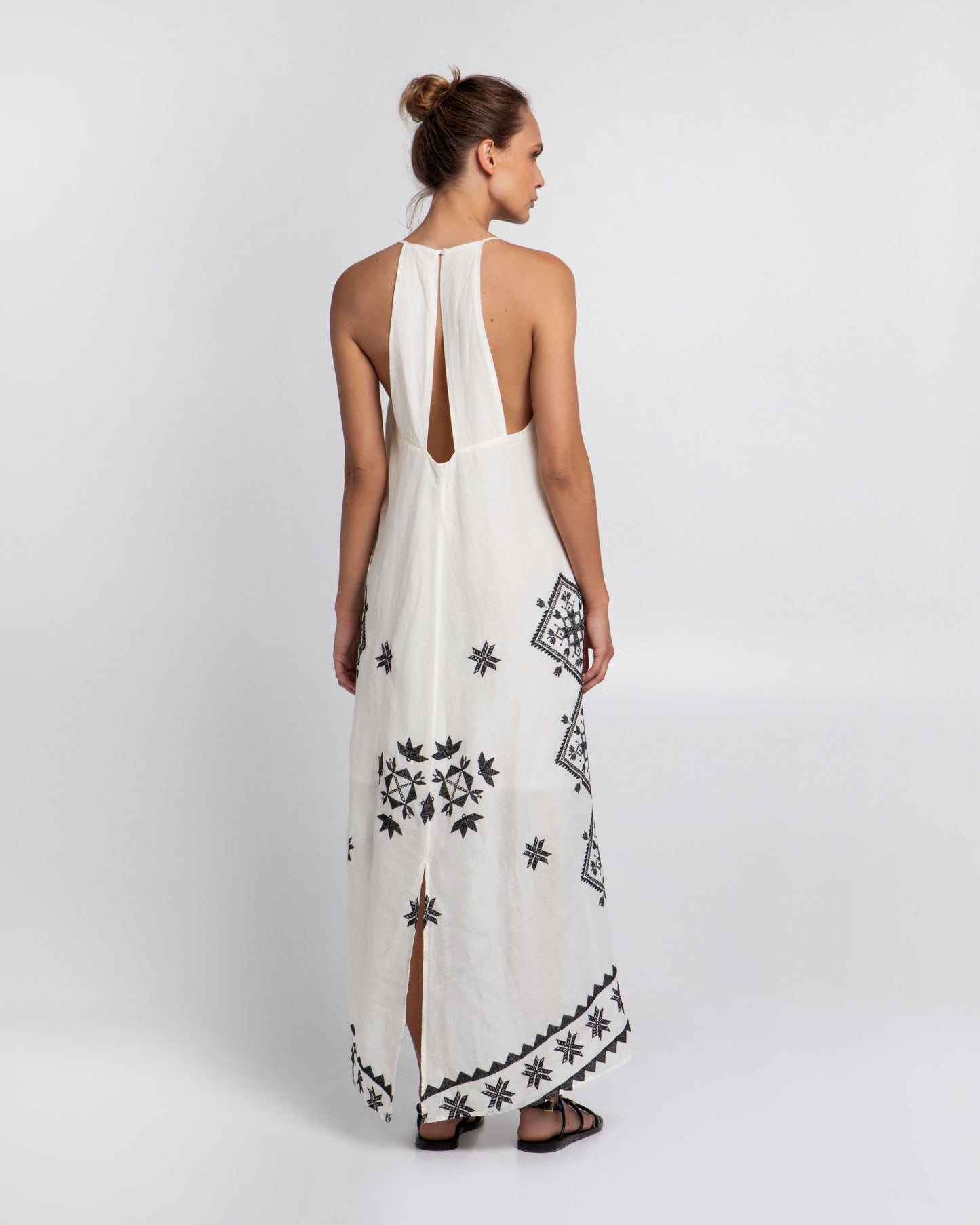 Greek archaic Kori dress with straps Lefkada