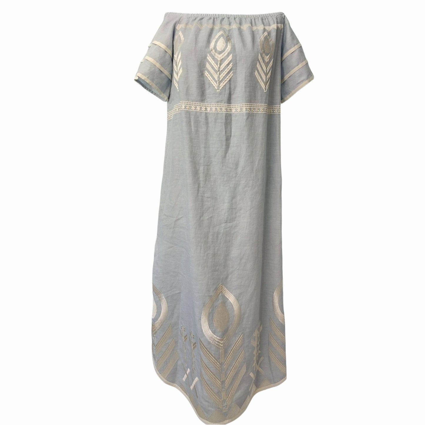 Greek archaic Kori off-shoulder Feather