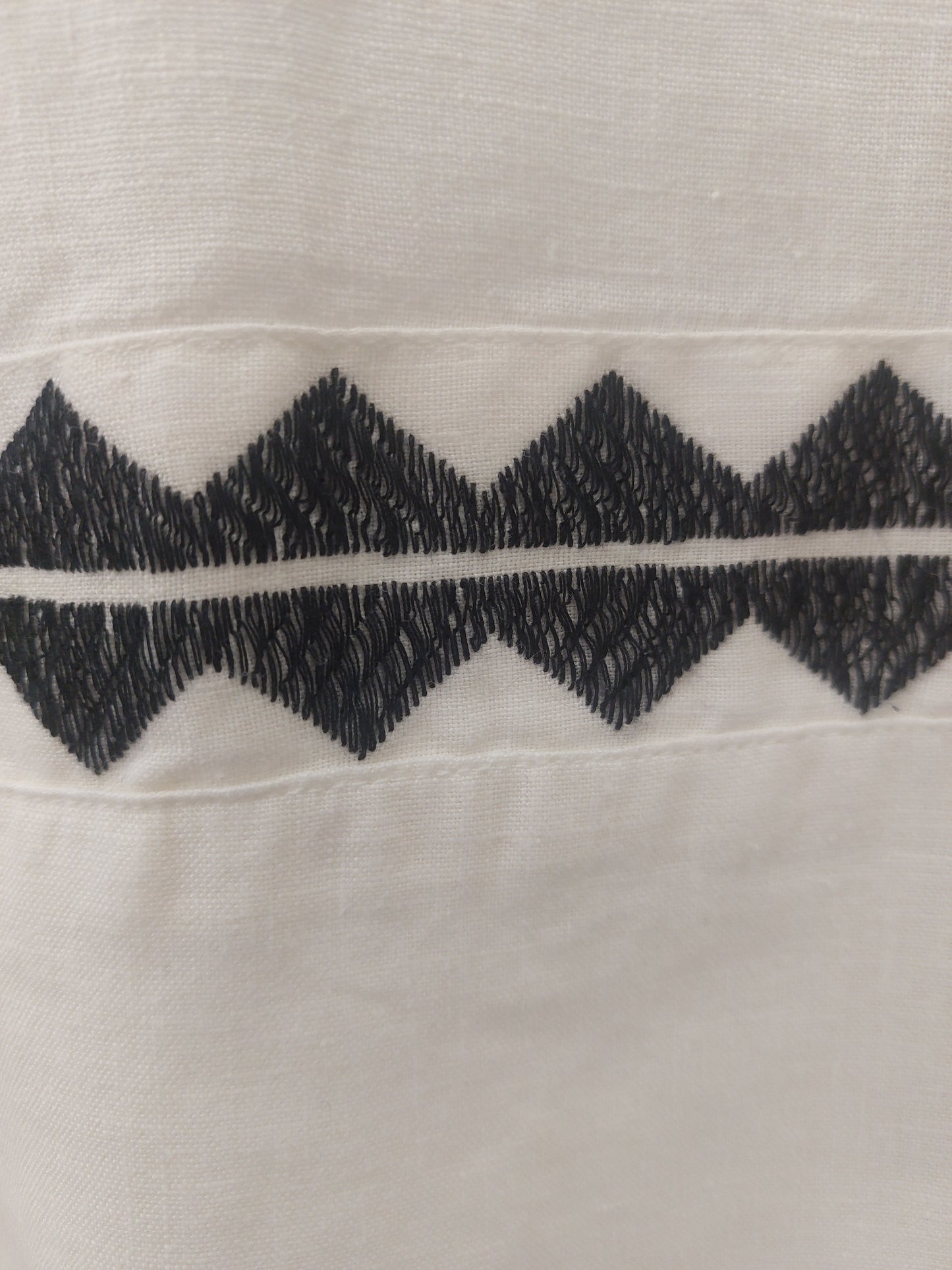 Greek archaic Kori pant with chevron