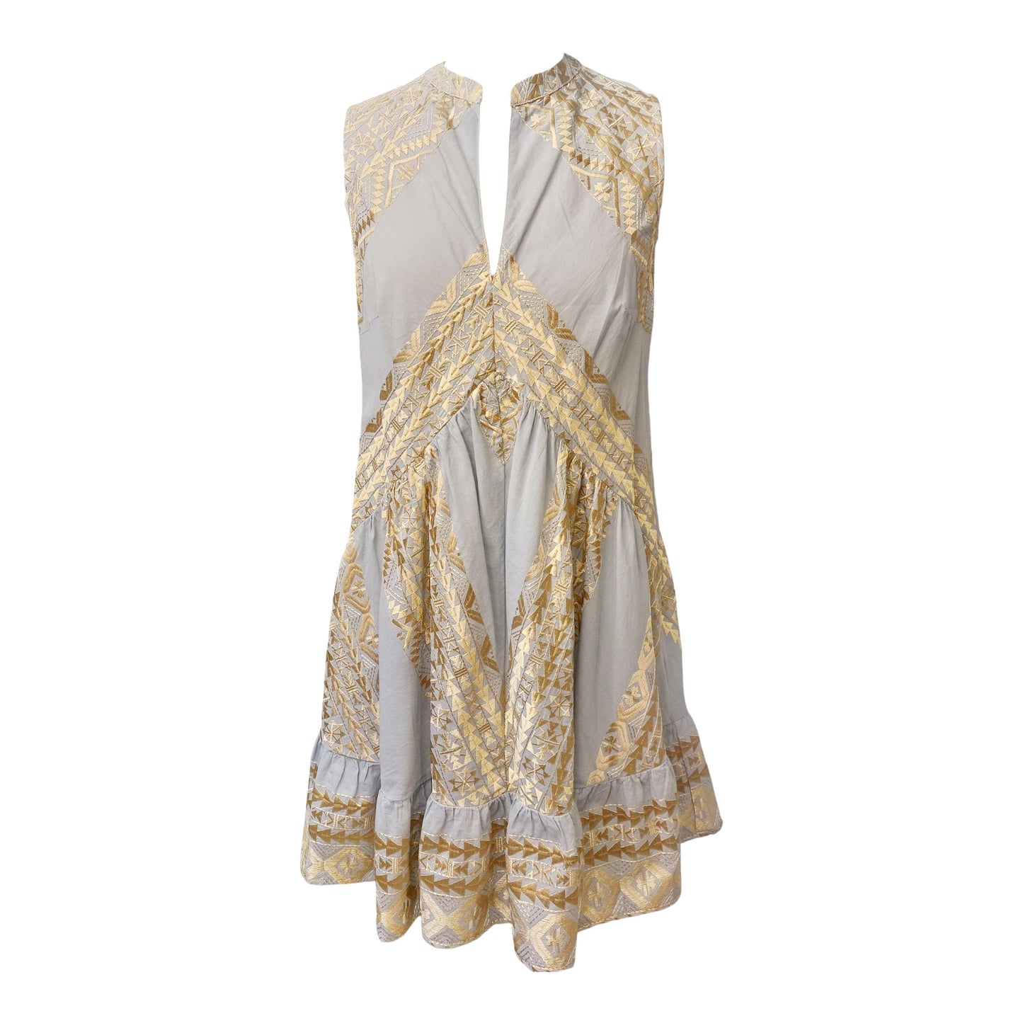 Greek archaic Kori short dress Classic triangle