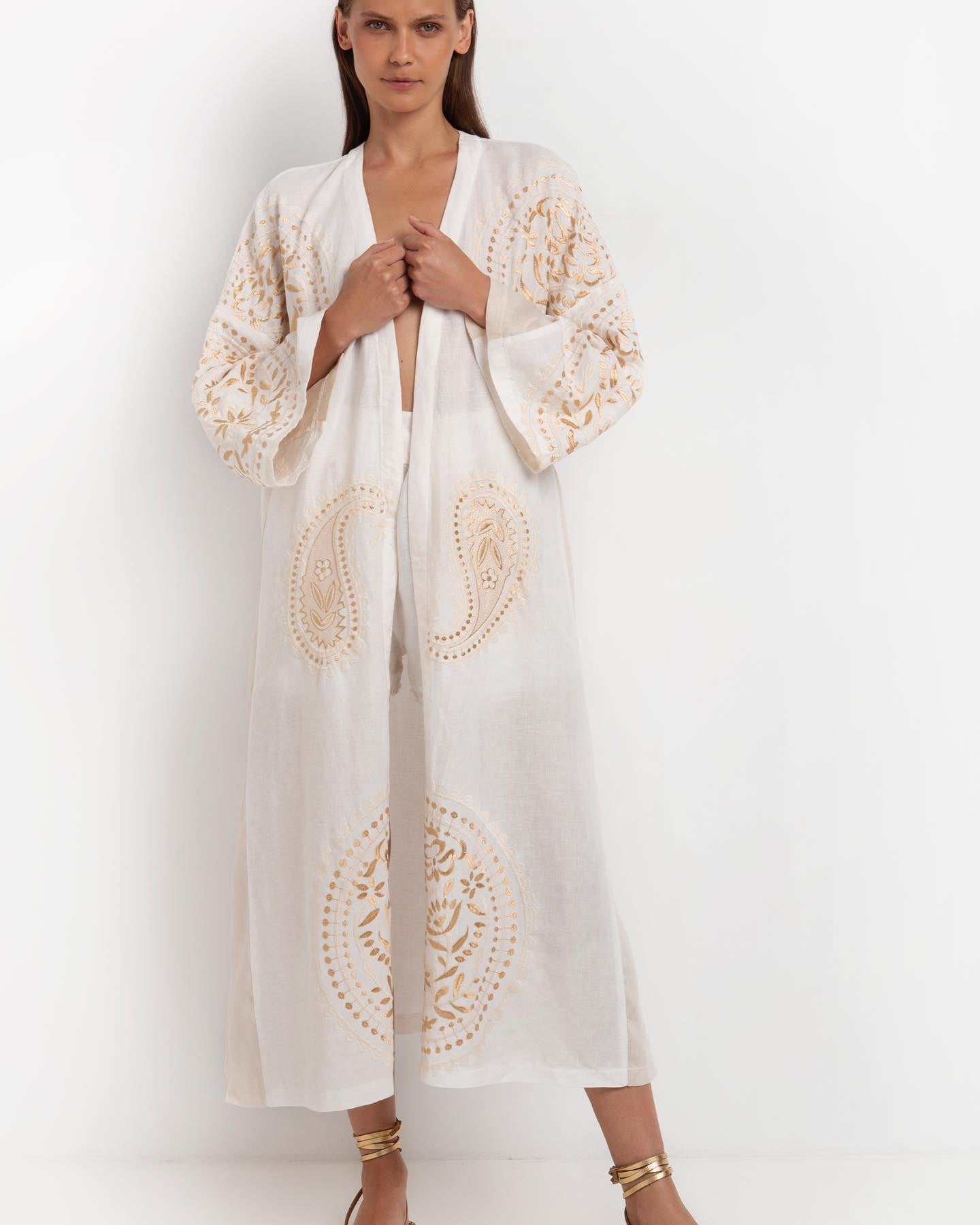 Greek archaic kori kimono linen