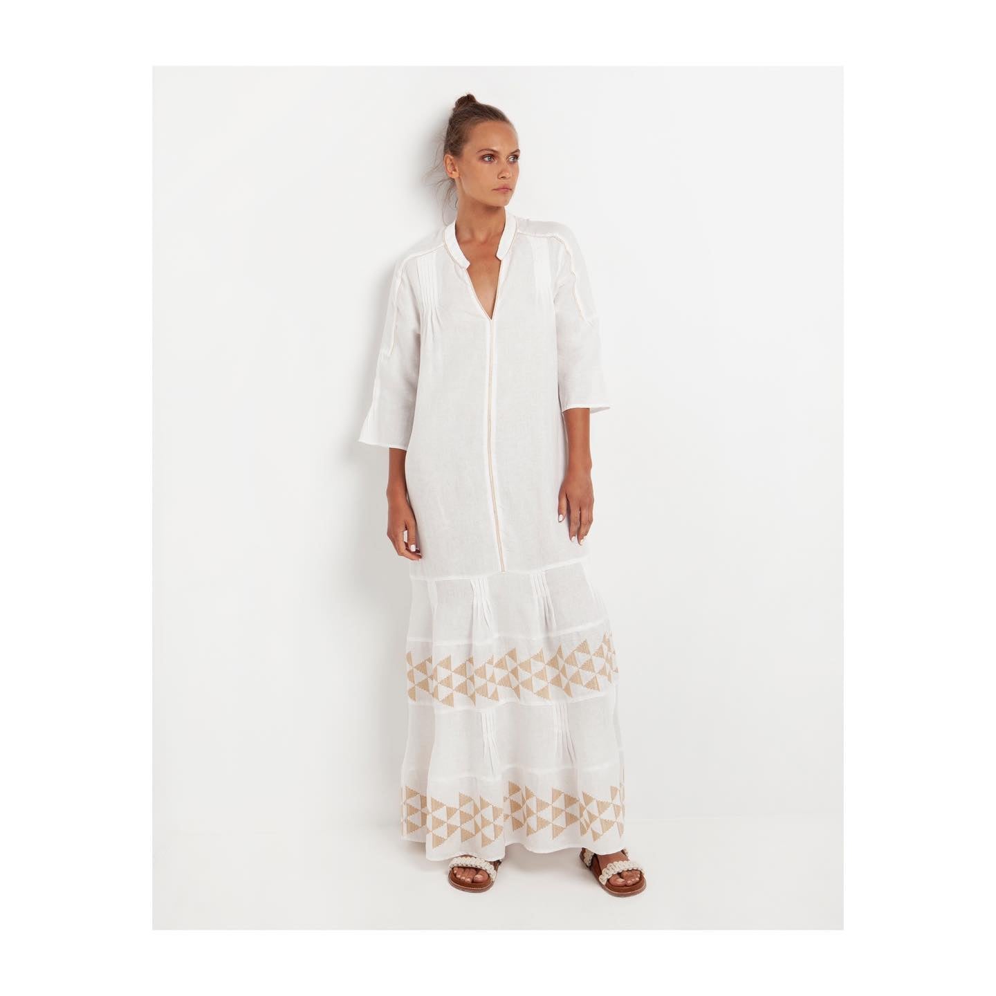 Greek Archaic Kori linen dress