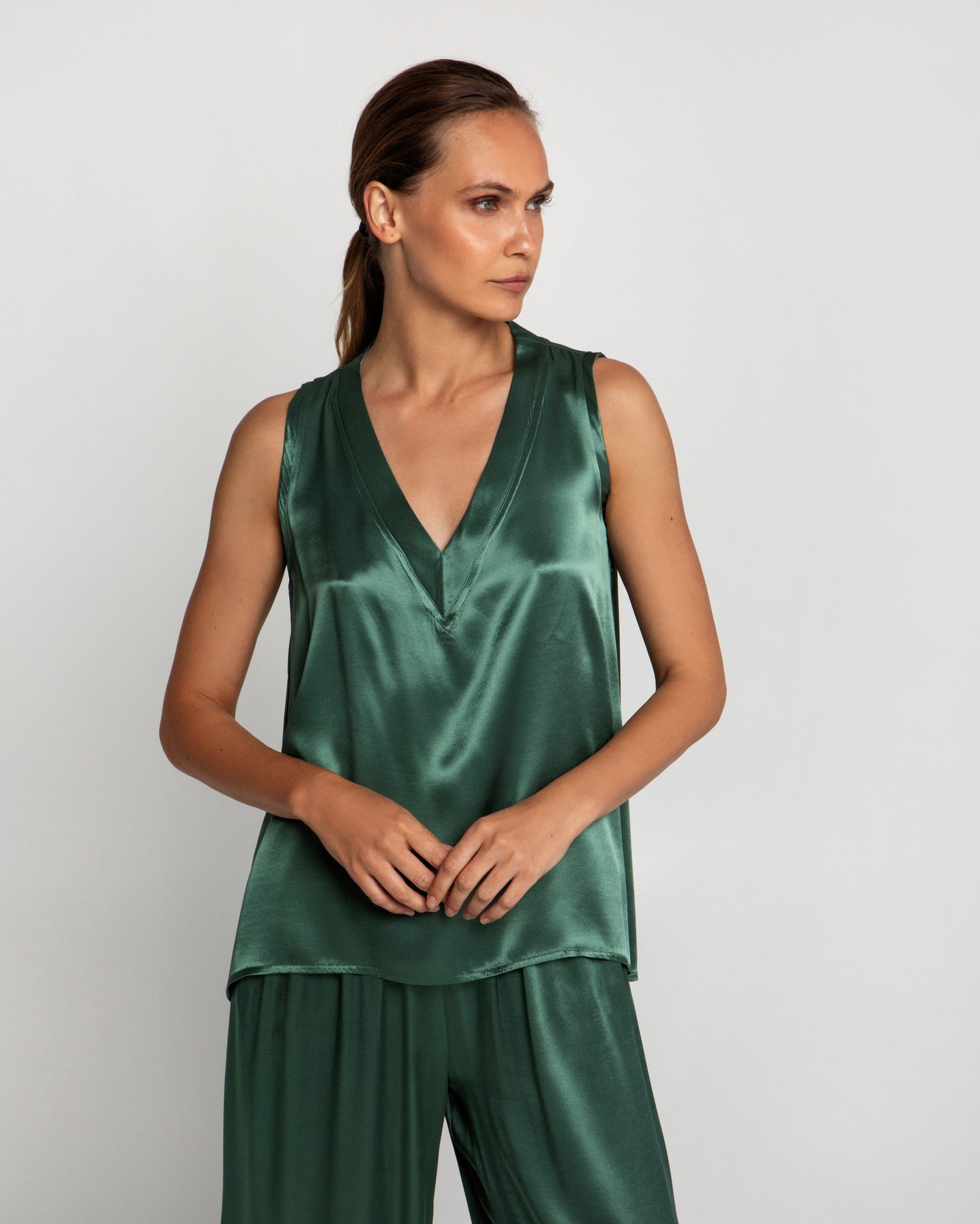 Greek archaic Kori top V-neck