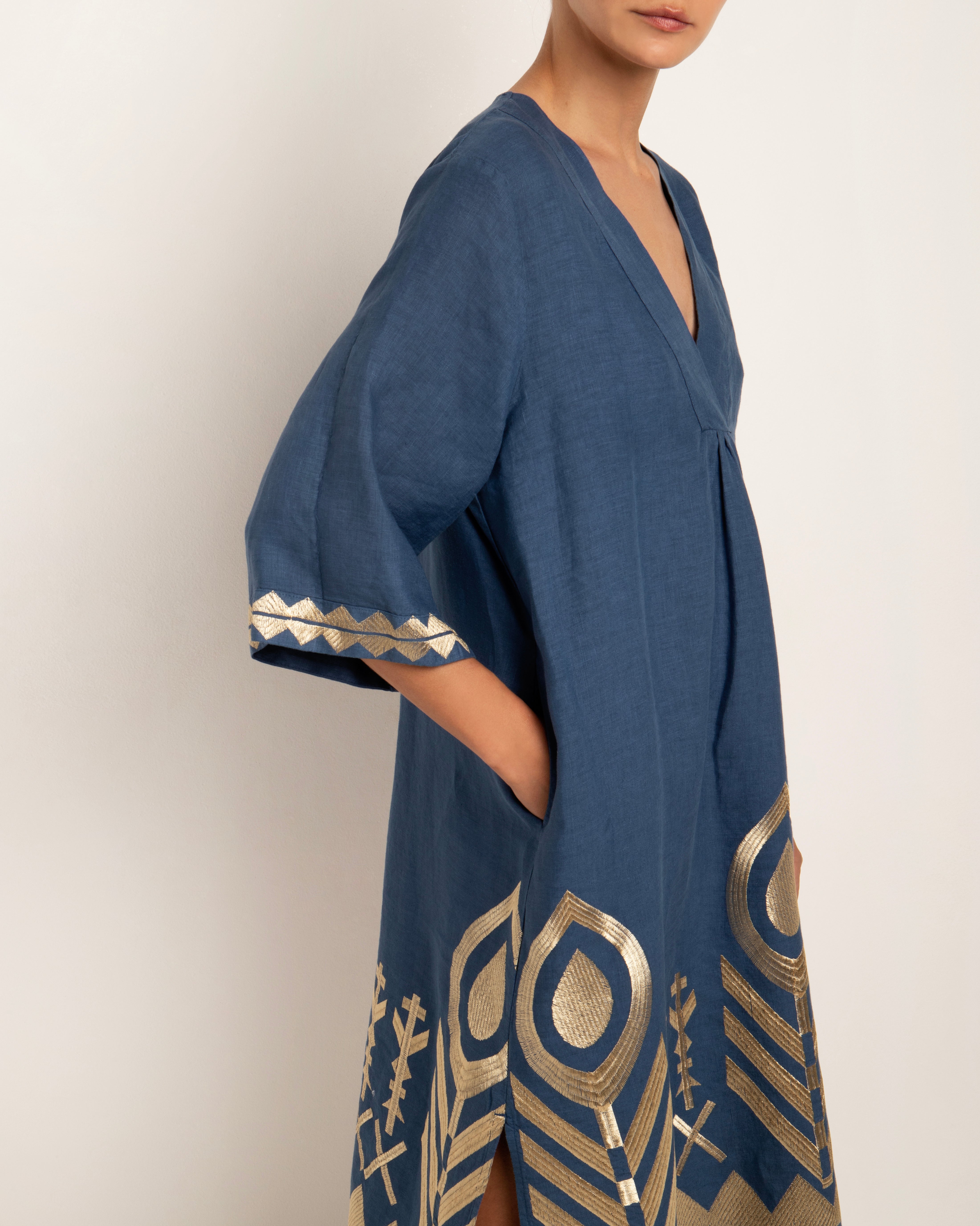 Greek Archaic Kori dress feather Estella Fashion Greek Archaic Kori dress feather Estella Fashion