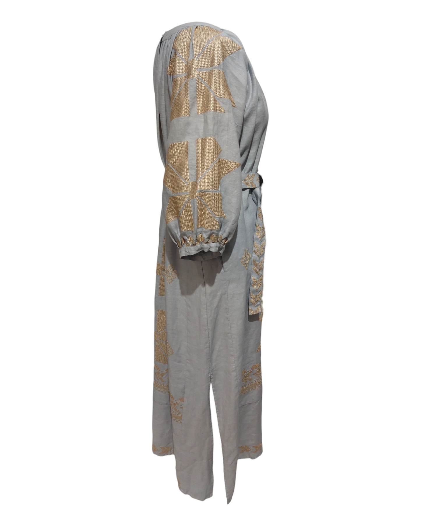 Greek archaic Kori aeolis linen dress
