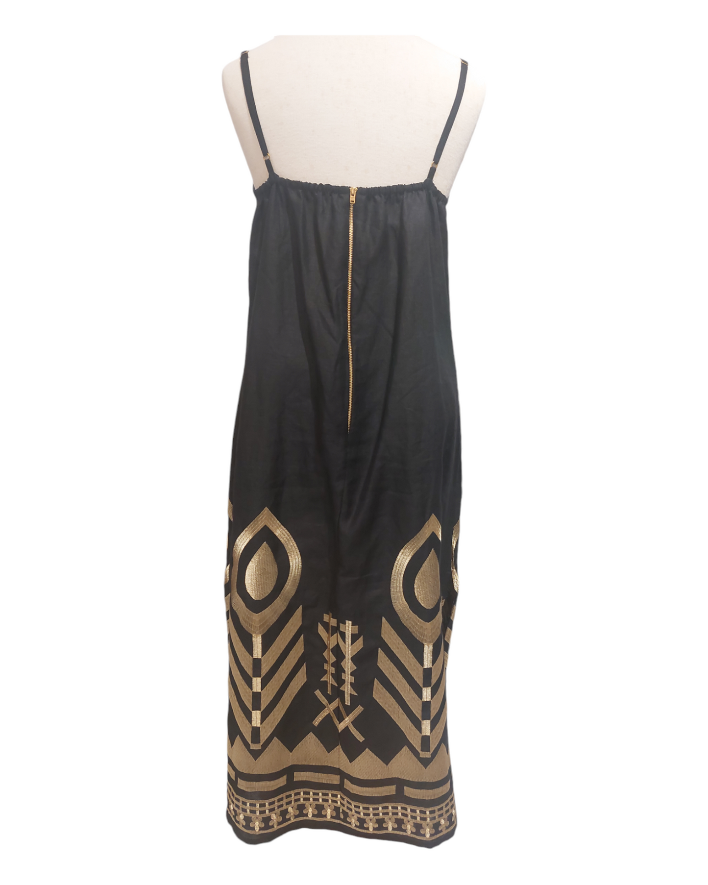 Greek Archaic Kori linen dress feather