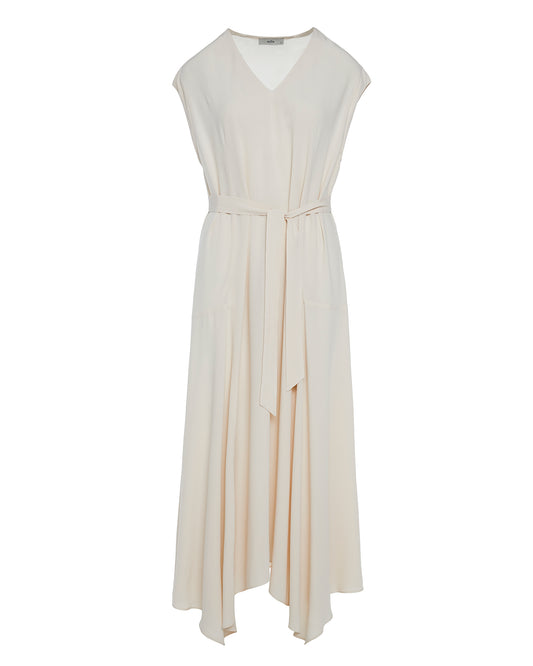 Milla dress long asymmetrical sleeveless