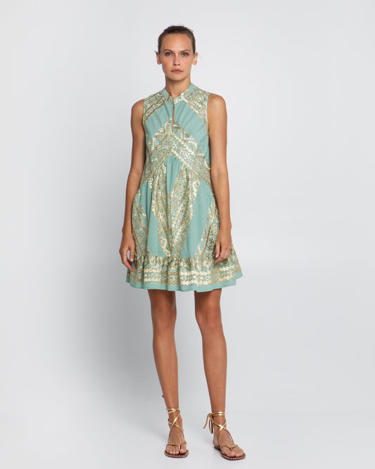 Greek archaic Kori short dress Classic triangle