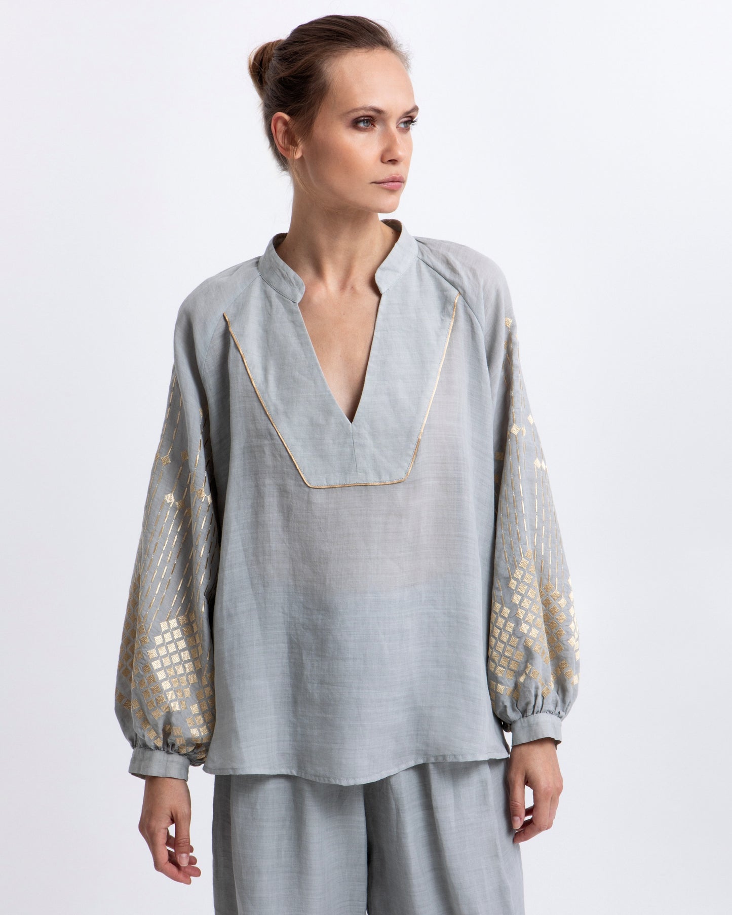 Greek Archaic Kori blouse grape