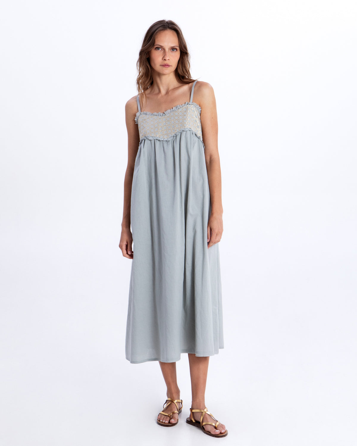 Greek archaic Kori dress Cross