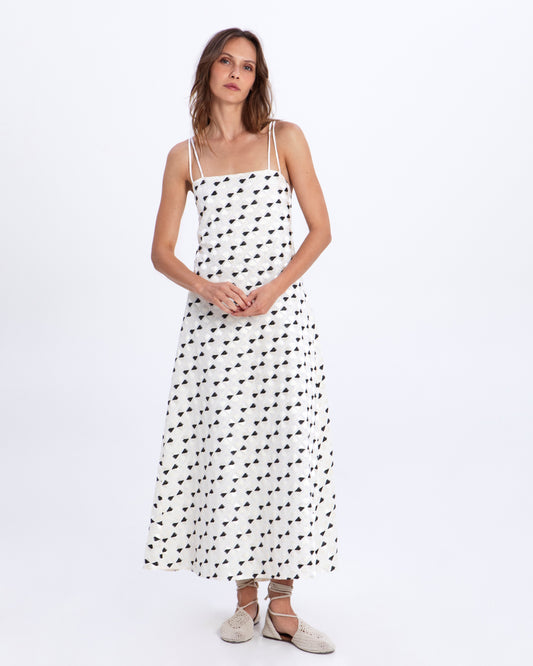 Greek Archaic Kori maxi dress flakes