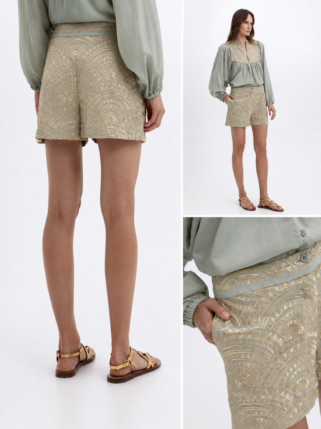 Greek archaic Kori shorts New triangle